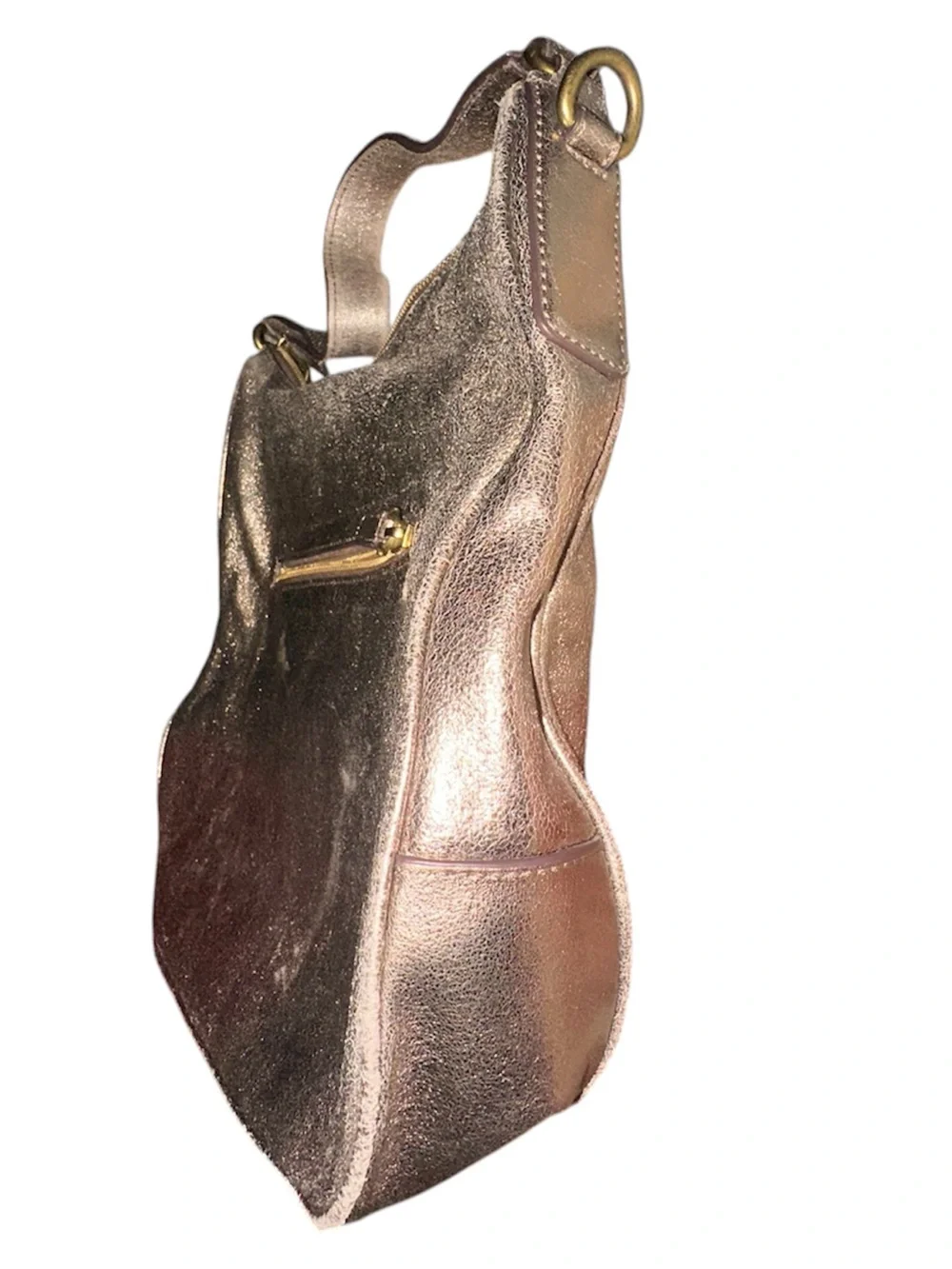 FOSSIL Memoir Hobo Metallic Golden Shoulder Purse Sept. 2013